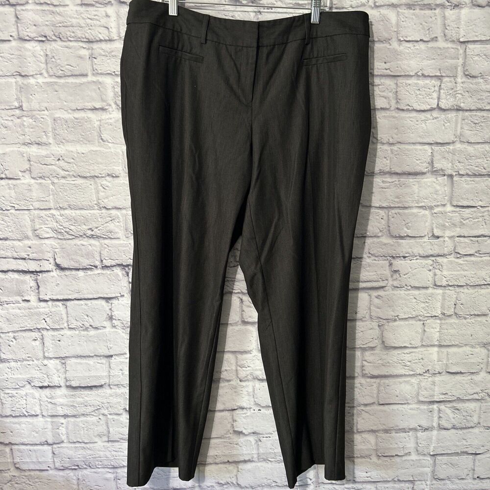 Avenue Trouser Pants Size 18 Womens Gray Slacks Dressy Office Career Plus Size